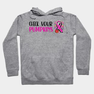 Breast cancer awareness pink ribbon October pumpkin design Hoodie